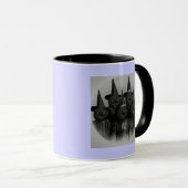 Vintage schwarze Katze/Hexen Tasse (VorderseiteRechts)
