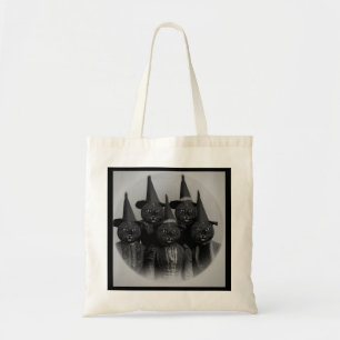 Vintage schwarze Katze/Hexen Tragetasche