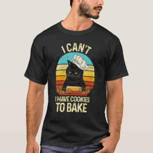 Vintage schwarze Katze Ich kann nicht Ich habe Kek T-Shirt