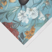 Vintage schwarze Katze in schwarzem Kleid Seidenpapier (Ausschnitt)