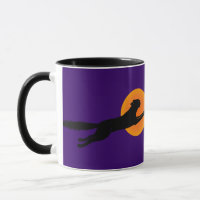 Vintage Schwarze Katze Kaffee Tasse