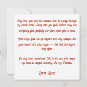 Vintage schwarze Katze mit Herz Valentinstag Karte (Rückseite)