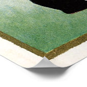 Vintage, schwarze Katzen-Deko-Poster Poster (Ecke)