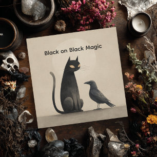 Vintage schwarze Katzenkugel Beängstigend Hallowee Feiertagskarte