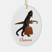 Vintage schwarze keramik ornament (Rechts)