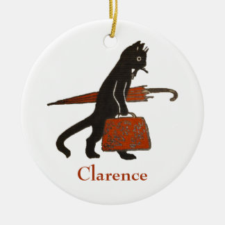 Vintage schwarze keramik ornament