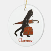 Vintage schwarze keramik ornament (Links)