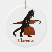 Vintage schwarze keramik ornament (Hinten)