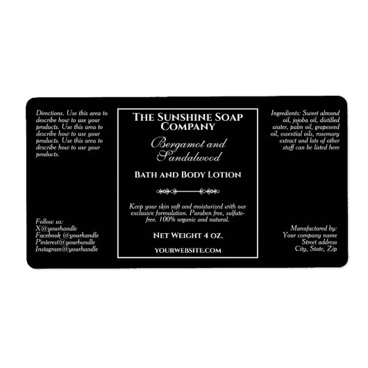 Vintage schwarze Kosmetikmarke (Vorne)