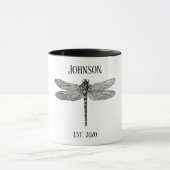 Vintage Schwarze Libelle Tasse (Zentrum)