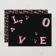 Vintage schwarze LIEBE Valentine's Day Custom Foto