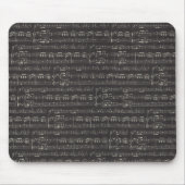 Vintage Schwarze Musiknote Muster Musiker Mousepad (Vorne)