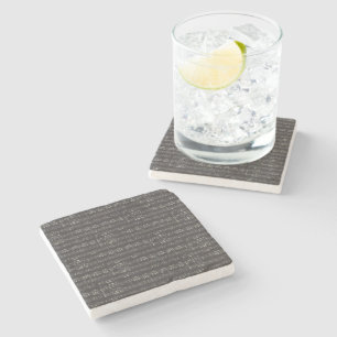 Vintage Schwarze Musiknote Muster Musiker Steinuntersetzer