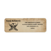 Vintage schwarze Piratenschädel-Adresse (Vorne)