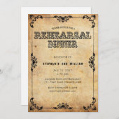 Vintage Schwarze Probe Einladung (Vorne/Hinten)