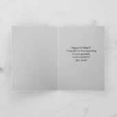 Vintage schwarze Rose auf schwarzem Hintergrund Karte (Innenseite)