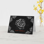 Vintage Schwarze Rose nach ArtD-Design Karte (Gelbe Blume)