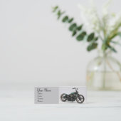VINTAGE schwarze, rote, graue MOTORRÄDER Mini Visitenkarte (Stehend Vorderseite)