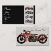VINTAGE schwarze, rote, graue MOTORRÄDER Visitenkarte (Vorne/Hinten)