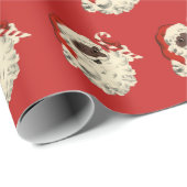 Vintage schwarze Sankt mit Zuckerstange Geschenkpapier (Rolleneckpunkt)