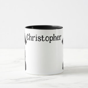 Vintage schwarze Schachfigur (PERSONALISIEREN) Tasse