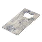 Vintage Schwarze Schmetterlinge Kreditkartenflaschenöffner (Vorderseite Schrägansicht)