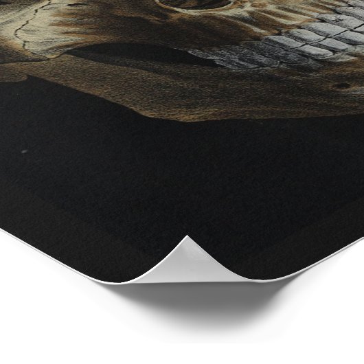 Vintage Schwarze Schrift Poster (Ecke)