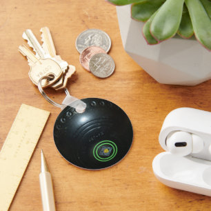 Vintage schwarze Schüssel, Keyring Schlüsselanhänger