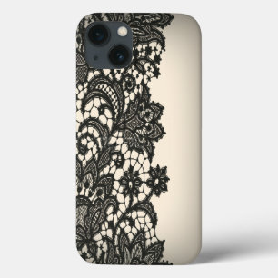 Vintage schwarze Spitze beige Paris Mode Case-Mate iPhone Hülle