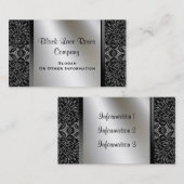 Vintage schwarze Spitze-Geschäfts-Karten Visitenkarte (Vorne/Hinten)