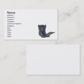 Vintage schwarze Stiefel Visitenkarte (Vorne/Hinten)