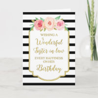 Vintage Schwarze Streifen Schwester des Gesetzes G