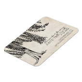 Vintage Schwarze Trauerweide Save The Date Magnet (Linke Seite)
