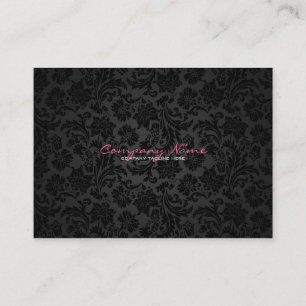 Vintage schwarze und weiße Damaskus Visitenkarte