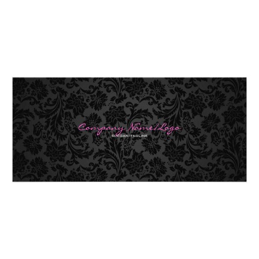 Vintage schwarze und weiße Damaskus Werbekarte (Hinten)