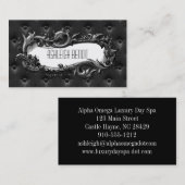 Vintage Schwarze Visitenkarte (Vorne/Hinten)