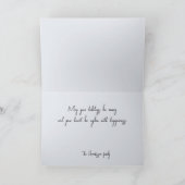 Vintage Schwarze Weihnachtsschmuck mit Ribbon Feiertagskarte (Innenseite)