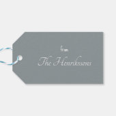 Vintage Schwarze Weihnachtsschmuck mit Ribbon Geschenkanhänger (Rückseite Horizontal)