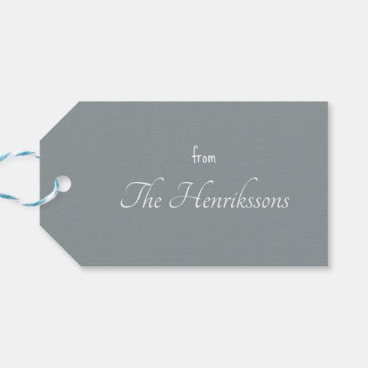 Vintage Schwarze Weihnachtsschmuck mit Ribbon Geschenkanhänger (Rückseite Horizontal)