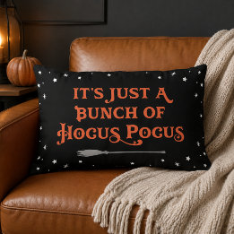 Vintage schwarzer orangefarbener Hocus Pocus Hexen Lendenkissen