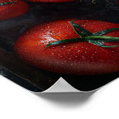 Vintage Schwarzer Prinz Tomaten in rechteckiger Fo Poster (Ecke)