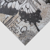 Vintage Schwarzer Schmetterling Seidenpapier (Ausschnitt)