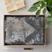 Vintage Schwarzer Schmetterling Seidenpapier (Geschenk)