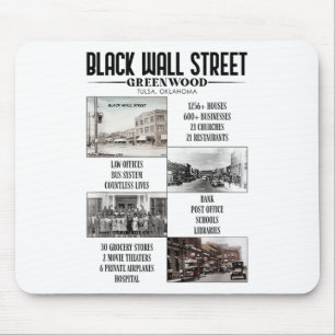 Vintage Schwarzes Geschäft Schwarz Monats Geschich Mousepad