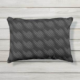 Vintage schwarzes Grunge-Amerikanische-Flagge-Dopp Kissen Für Draußen