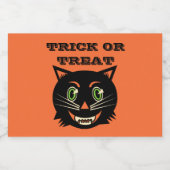 Vintage Schwarzkatze Alkoholflaschenetikett (Einzelnes Label)