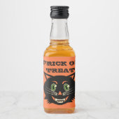 Vintage Schwarzkatze Alkoholflaschenetikett (Vorderseite)