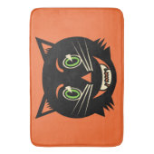 Vintage Schwarzkatze Badematte (Vorderseite Vertikal)