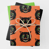 Vintage Schwarzkatze Geschenkpapier Set (Beispiel)