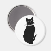 Vintage Schwarzkatze Magnet (Vorderseite/Rückseite)